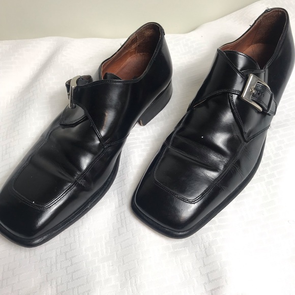 Brassboot Luxury Black Leather Monk-Strap Shoes - Picture 4 of 9